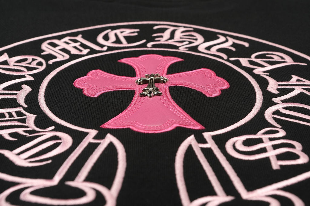 Chrome Hearts Contrast Leather Label Graphic Sweatshirt — detail