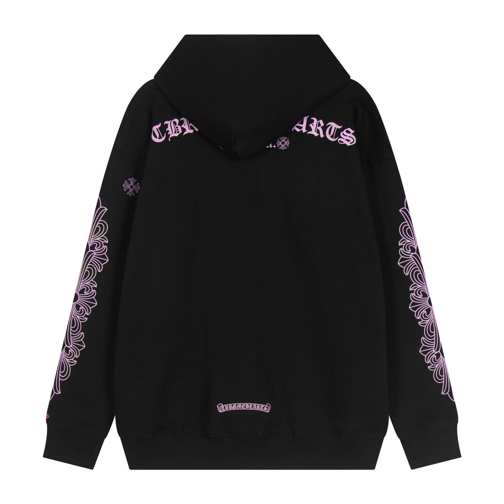 Chrome Hearts Pink Gothic Graphic Hoodie — back