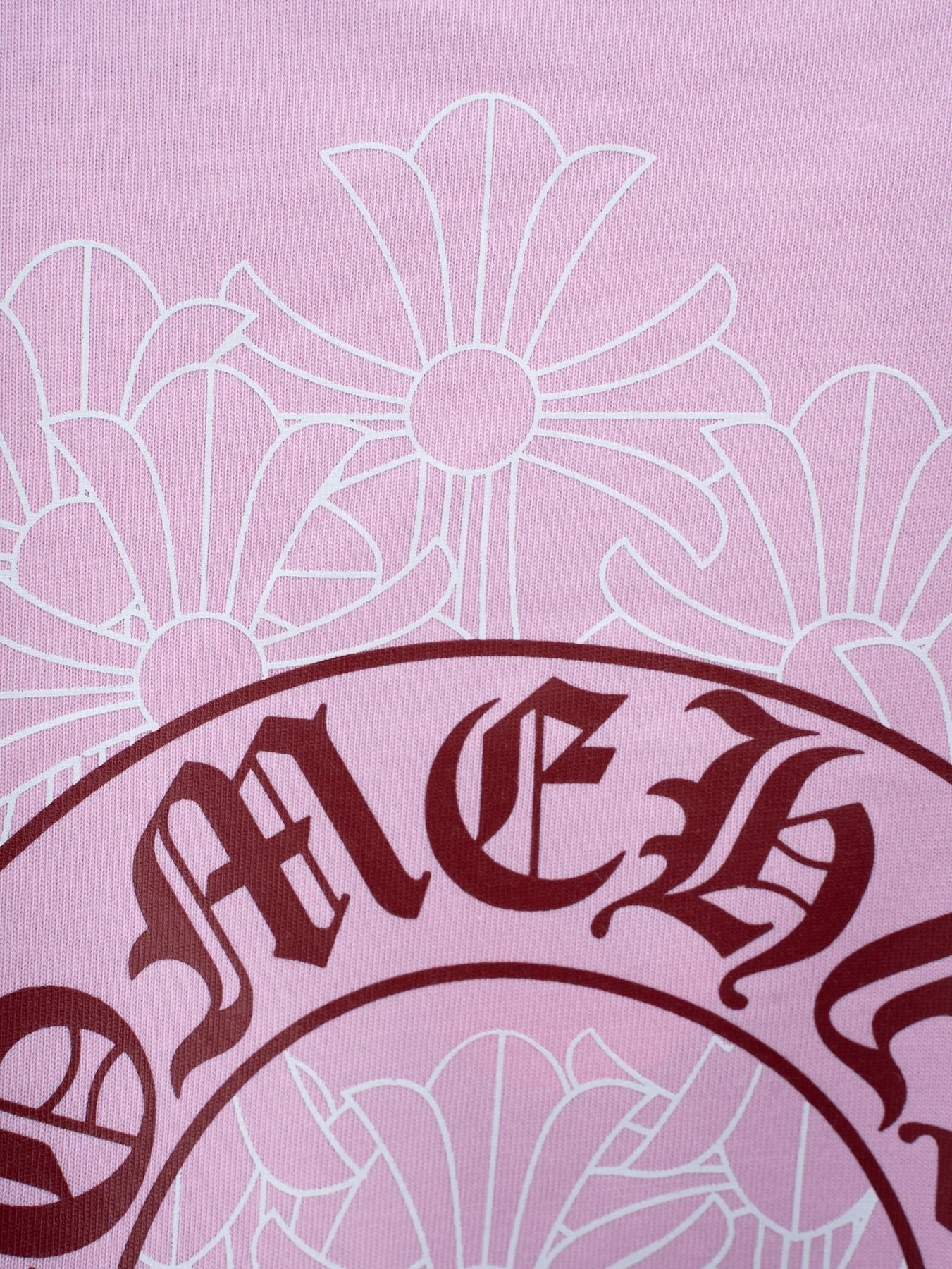 Chrome Hearts Pink Horseshoe Graphic T-Shirt — detail