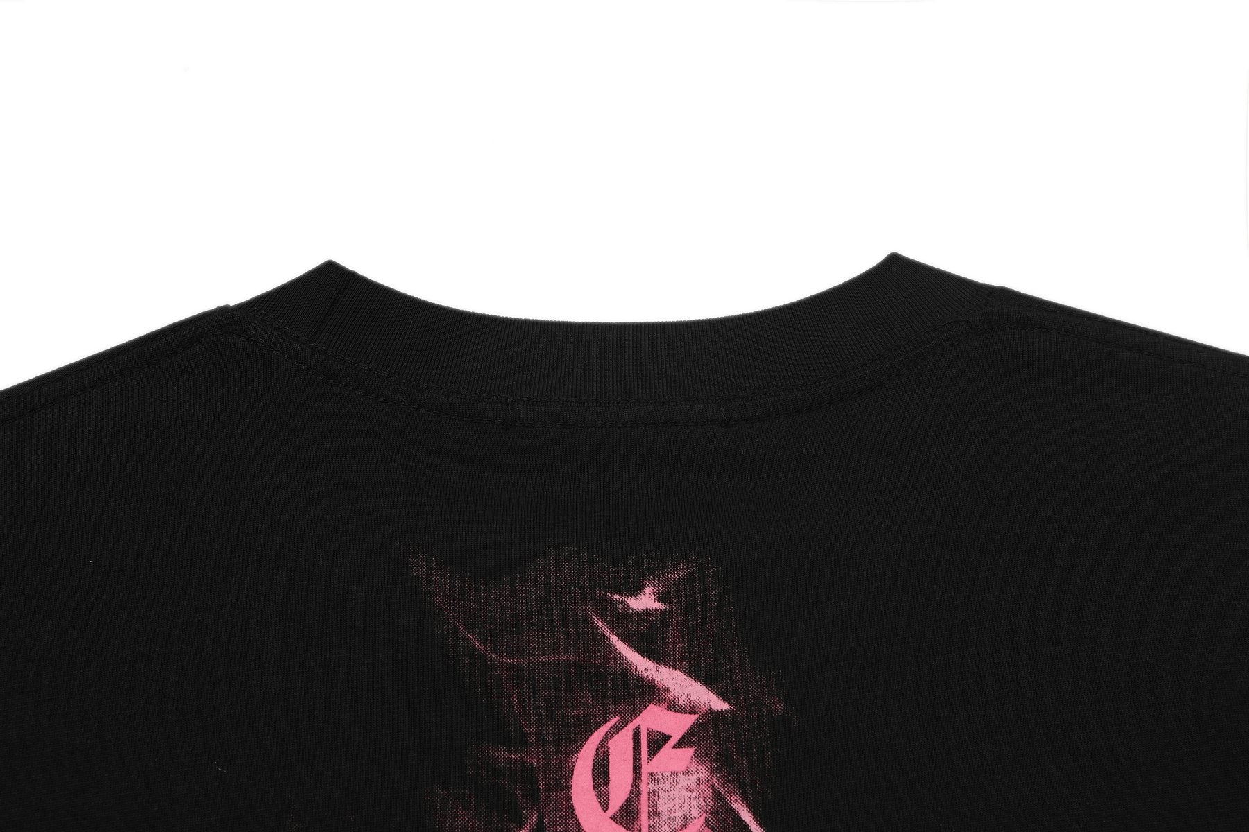Chrome Hearts Pink Flame Cross Graphic T-Shirt — detail
