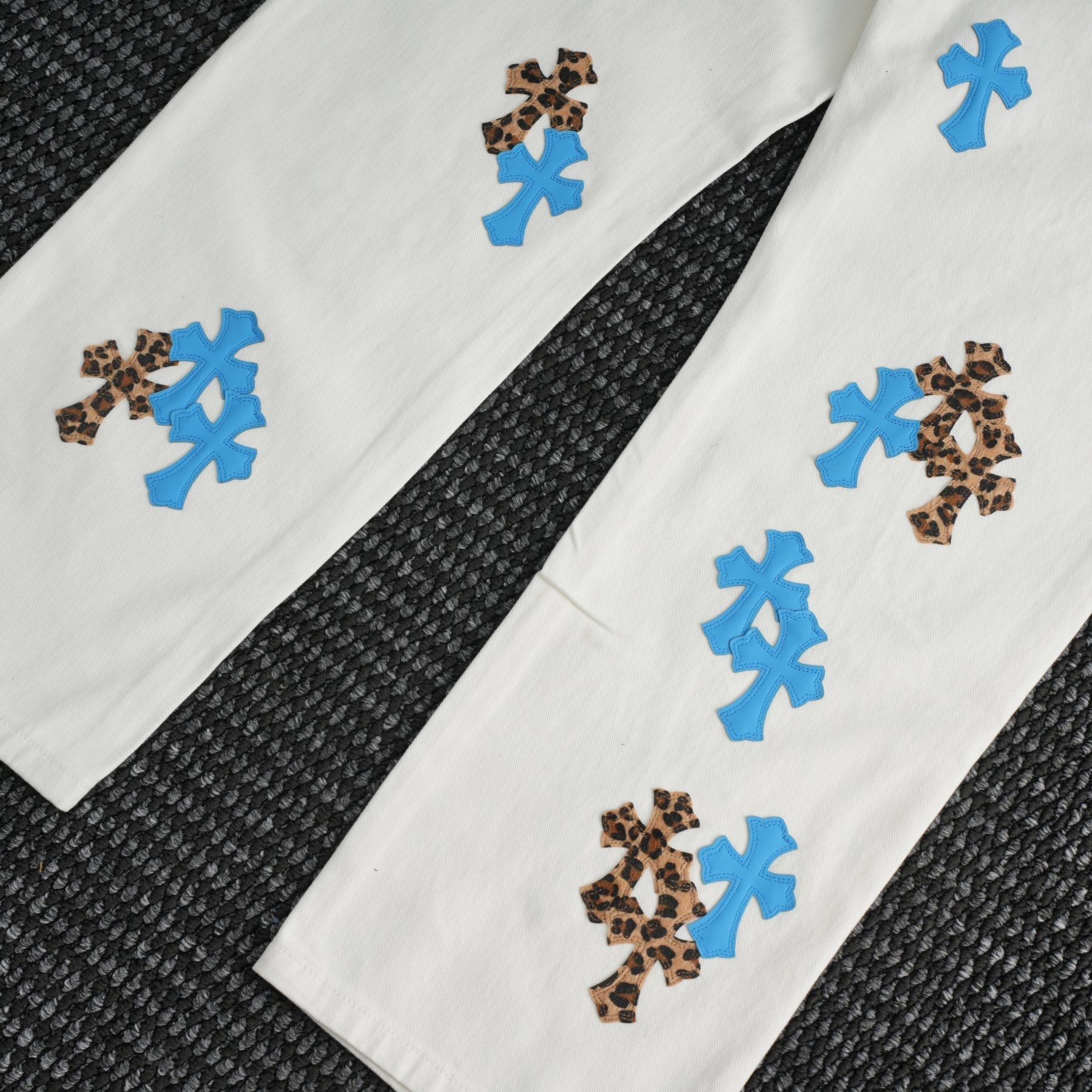 Chrome Hearts White Cross Graphic Pants — detail