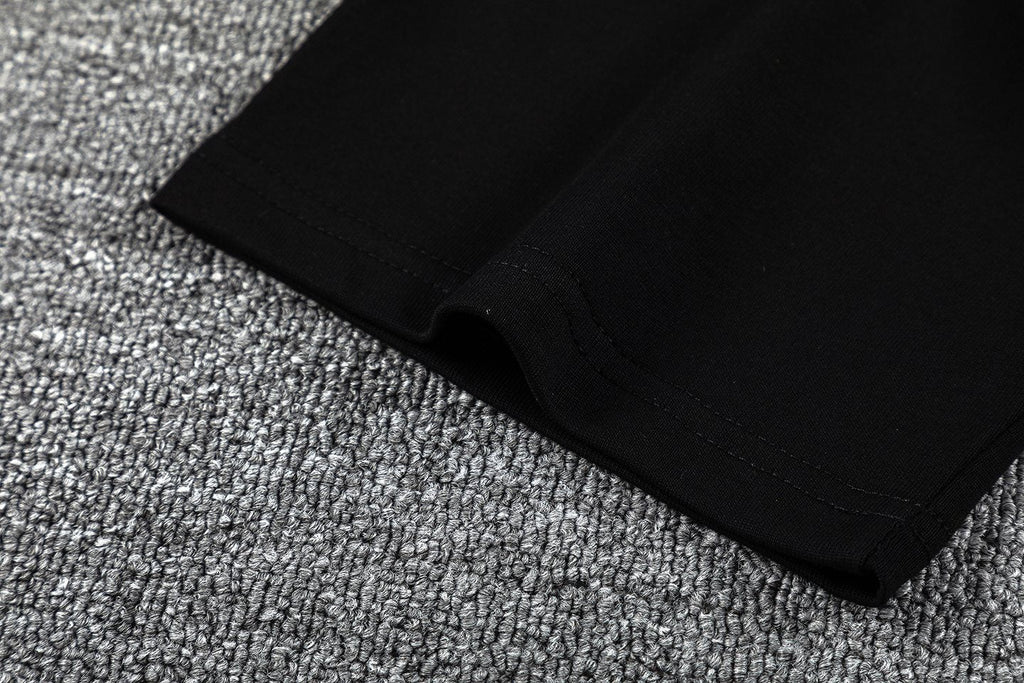 GUAPI Blue Graphic Black T-Shirt — detail
