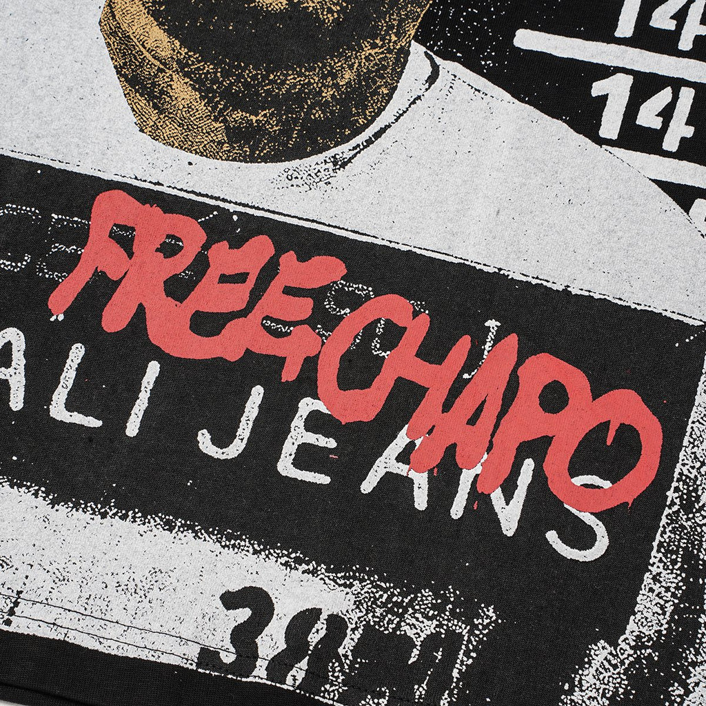 ASAALL Black Letter Graphic Short-Sleeve T-Shirt — detail