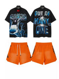 Godspeed Space Basketball Out Of Many One T-Shirt & Shorts Set — front