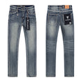 VALABASAS Washed Blue Contrast-Stitch Jeans — hero
