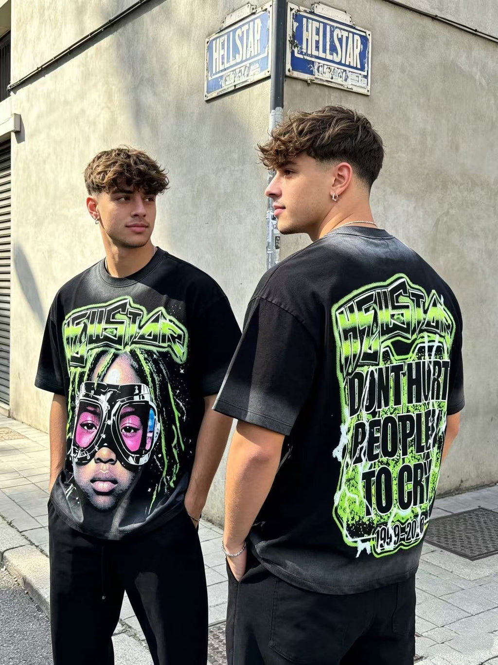 Hellstar Don't Hurt People Graphic T-Shirt — context
