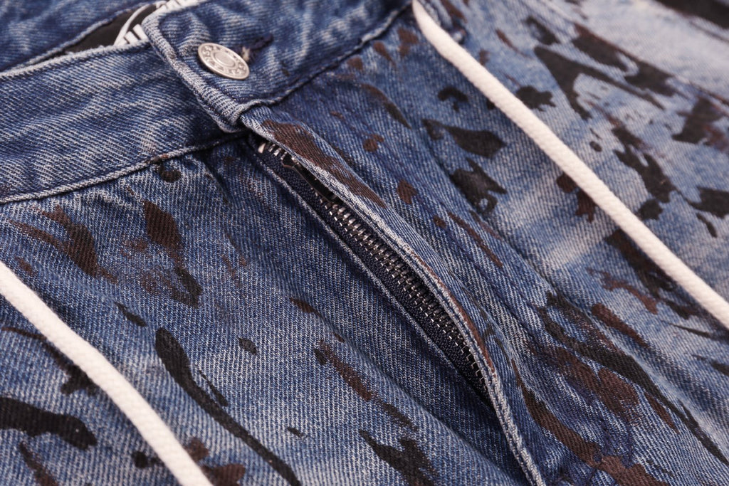 Hellstar Splatter Graphic Wash Jeans — detail