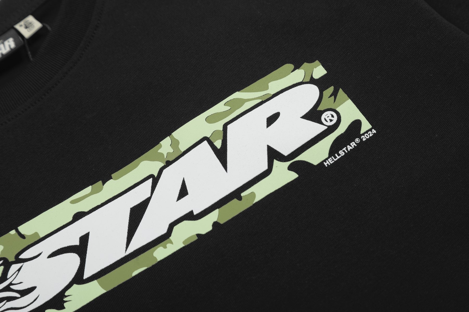 Hellstar Black Front & Back Graphic T-Shirt — detail