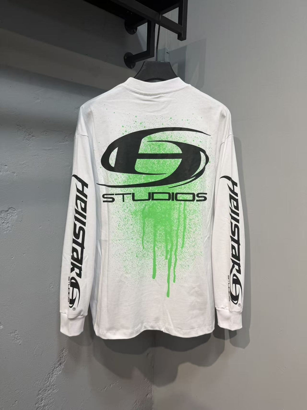 Hellstar Paint-Drip Graphic Long-Sleeve T-Shirt — back
