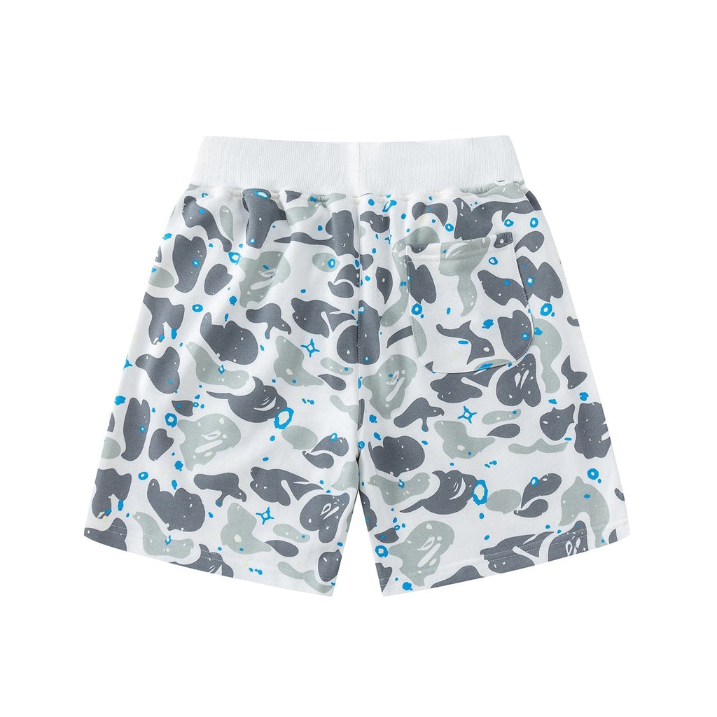 BAPE Camo Shark Graphic Shorts — back