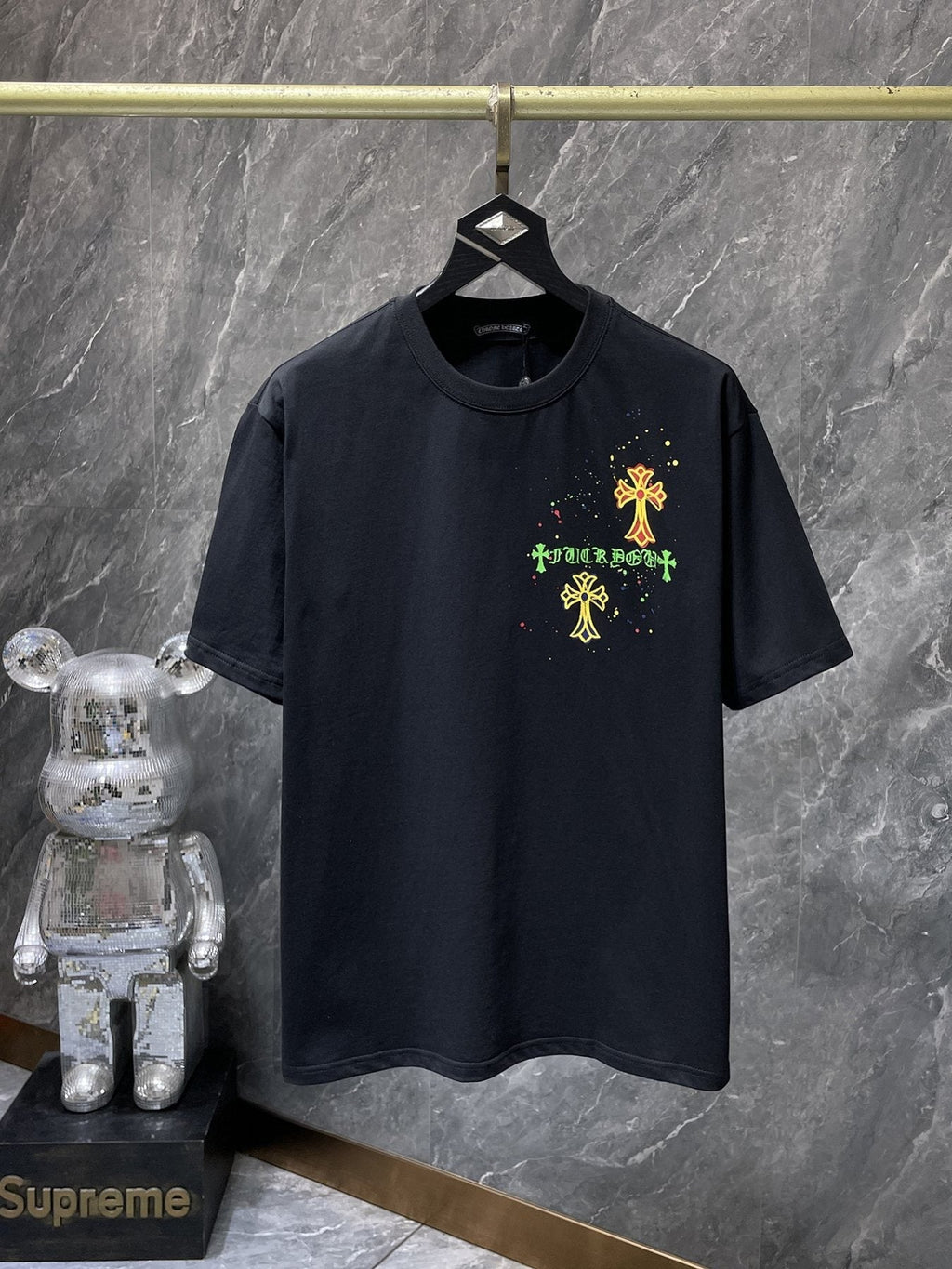 Chrome Hearts Cross Graffiti Graphic T-Shirt — front