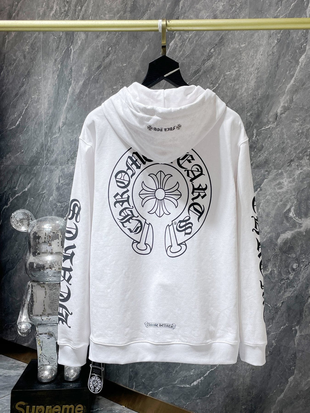 Chrome Hearts Floral Horseshoe Graphic Hoodie — back