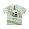 MAJESTIK Mint Green Striped Half-Zip Polo Shirt — hero