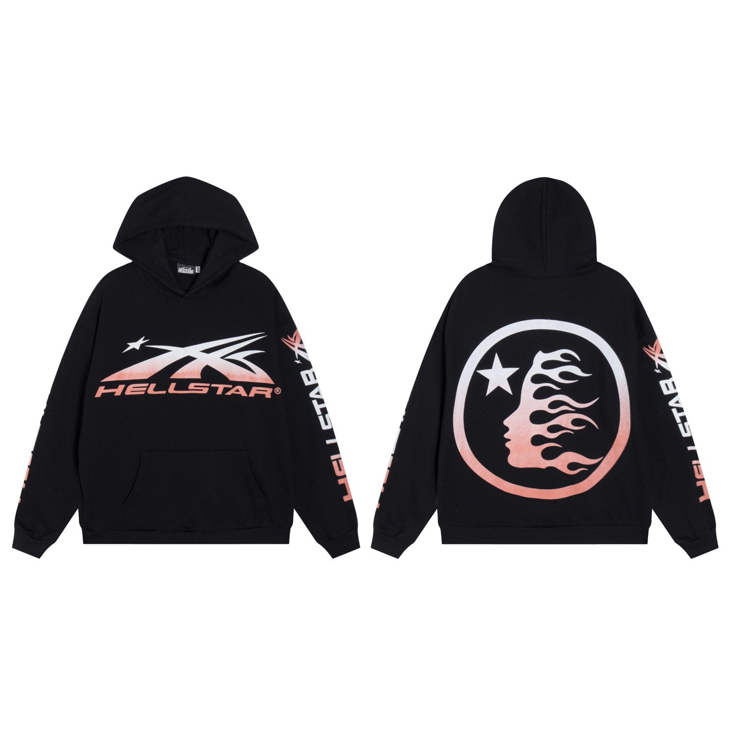 Hellstar G.A.B.O.S Flame Graphic Hoodie & Pants Set — front