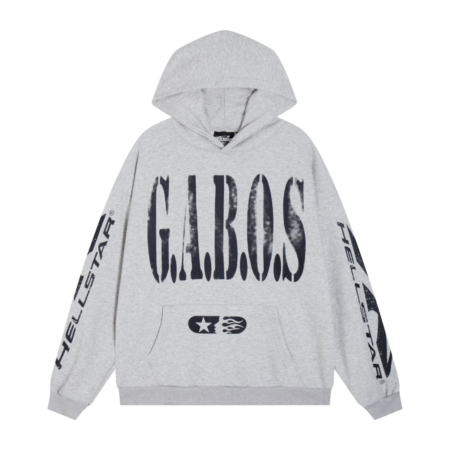 Hellstar G.A.B.O.S Flame Graphic Hoodie & Pants Set — front