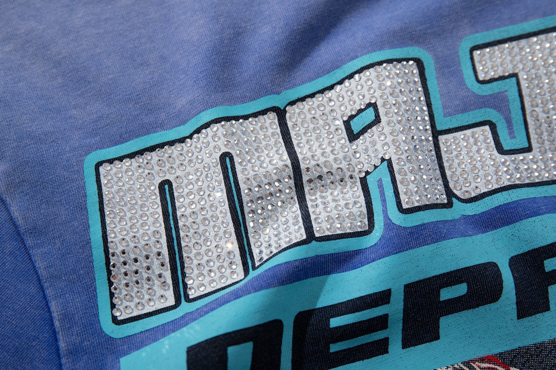 MAJESTIK Skeleton Driver Graphic T-Shirt — detail