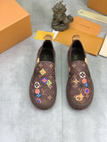 Louis Vuitton Floral Print Slip-On Shoes — hero