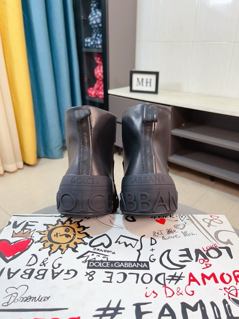 Dolce & Gabbana Dark High-Top Sneakers — back