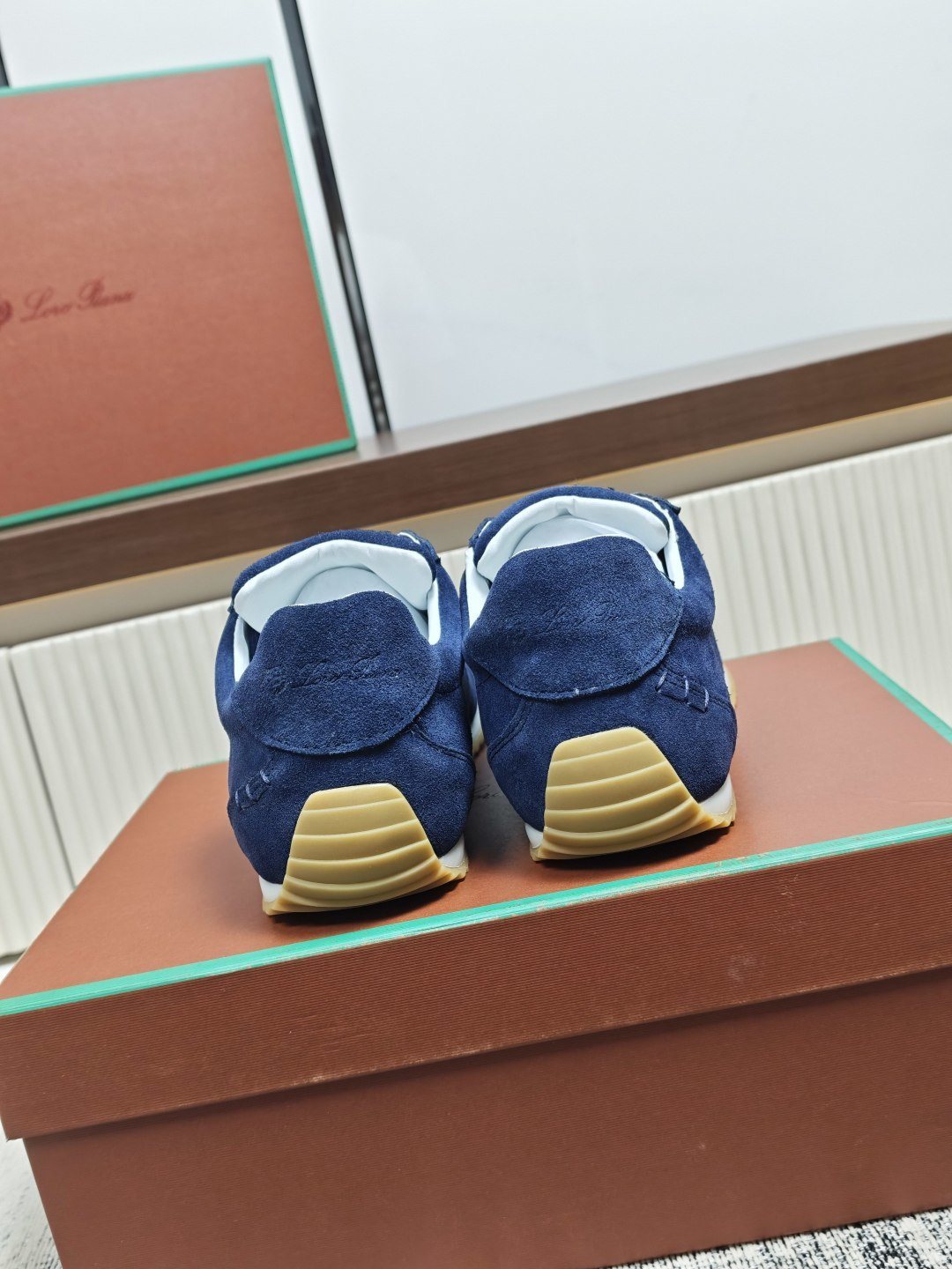 Navy Blue Low-Top Casual Sneakers — back