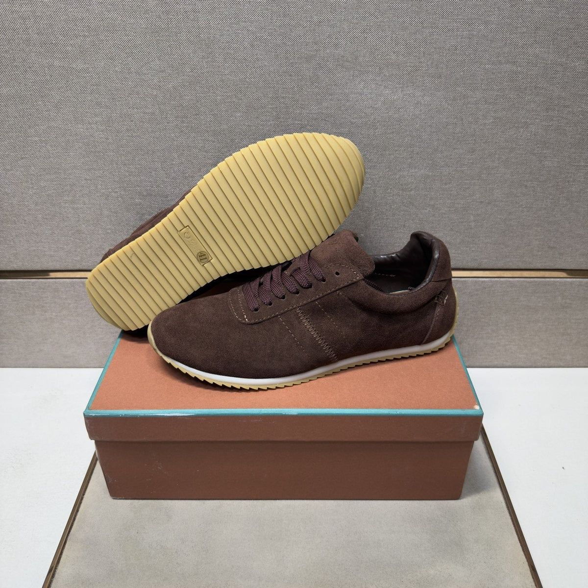 Dark Brown Lace-Up Casual Shoes — side