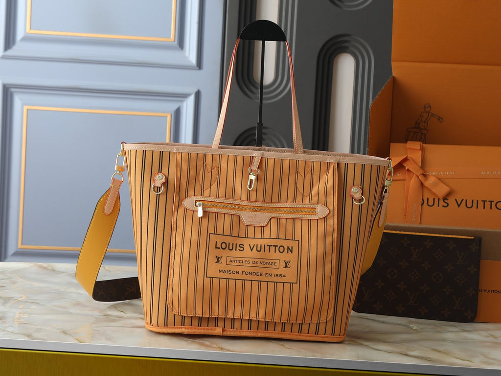 Louis Vuitton Neverfull Bandoulière Inside Out Reversible Tote — front
