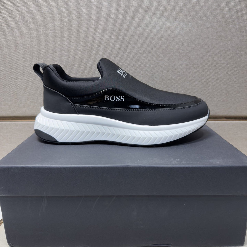 Hugo Boss Black Slip-On Shoes — side