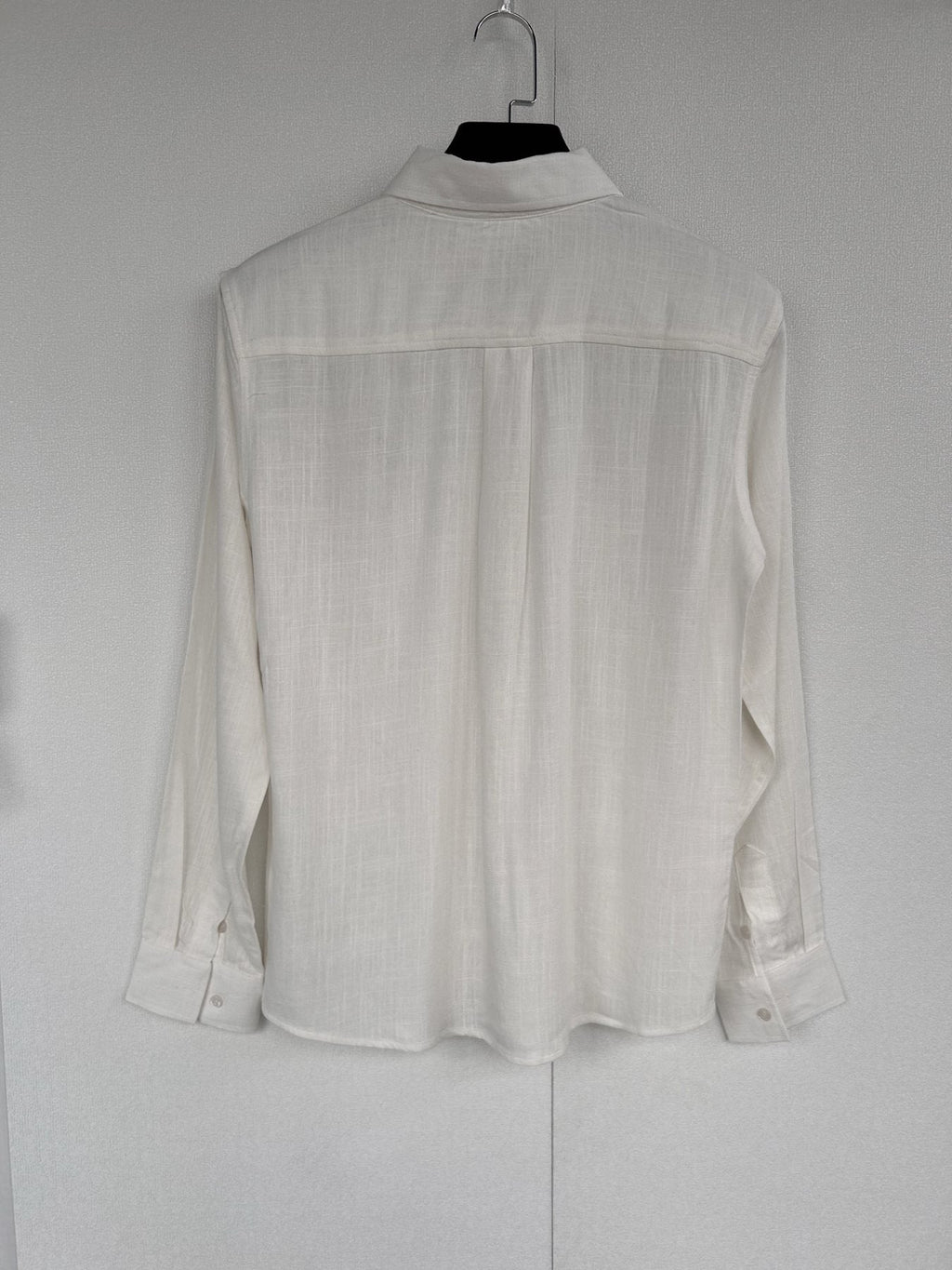 Test2-Ralph Lauren Ivory White Linen Long-Sleeve Shirt — back