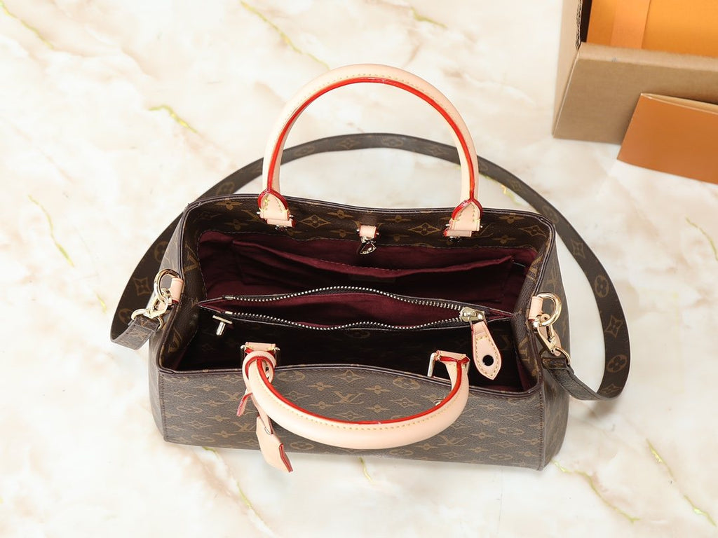 Louis Vuitton Montaigne Monogram Top-Handle Bag — detail