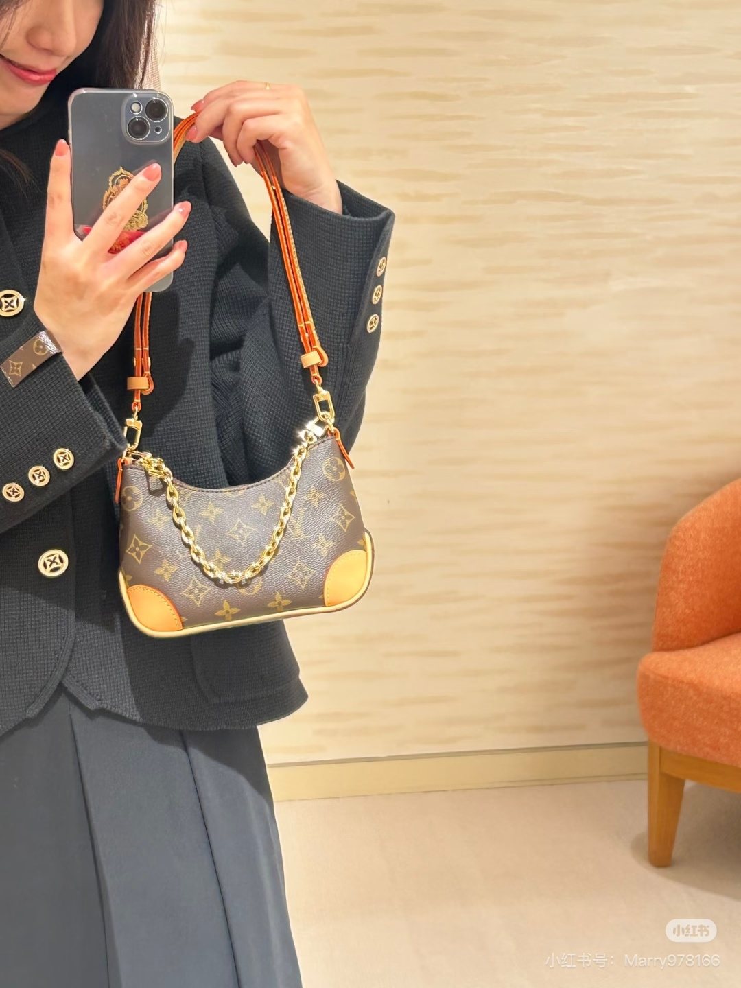 Louis Vuitton Monogram Crescent Shoulder Bag — model