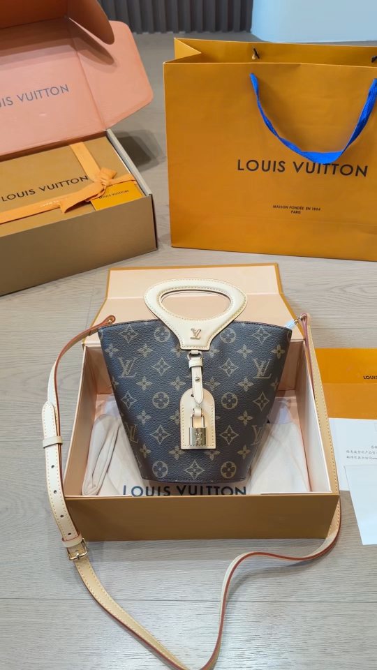 Louis Vuitton Rivage BB Monogram Top-Handle Bag — front