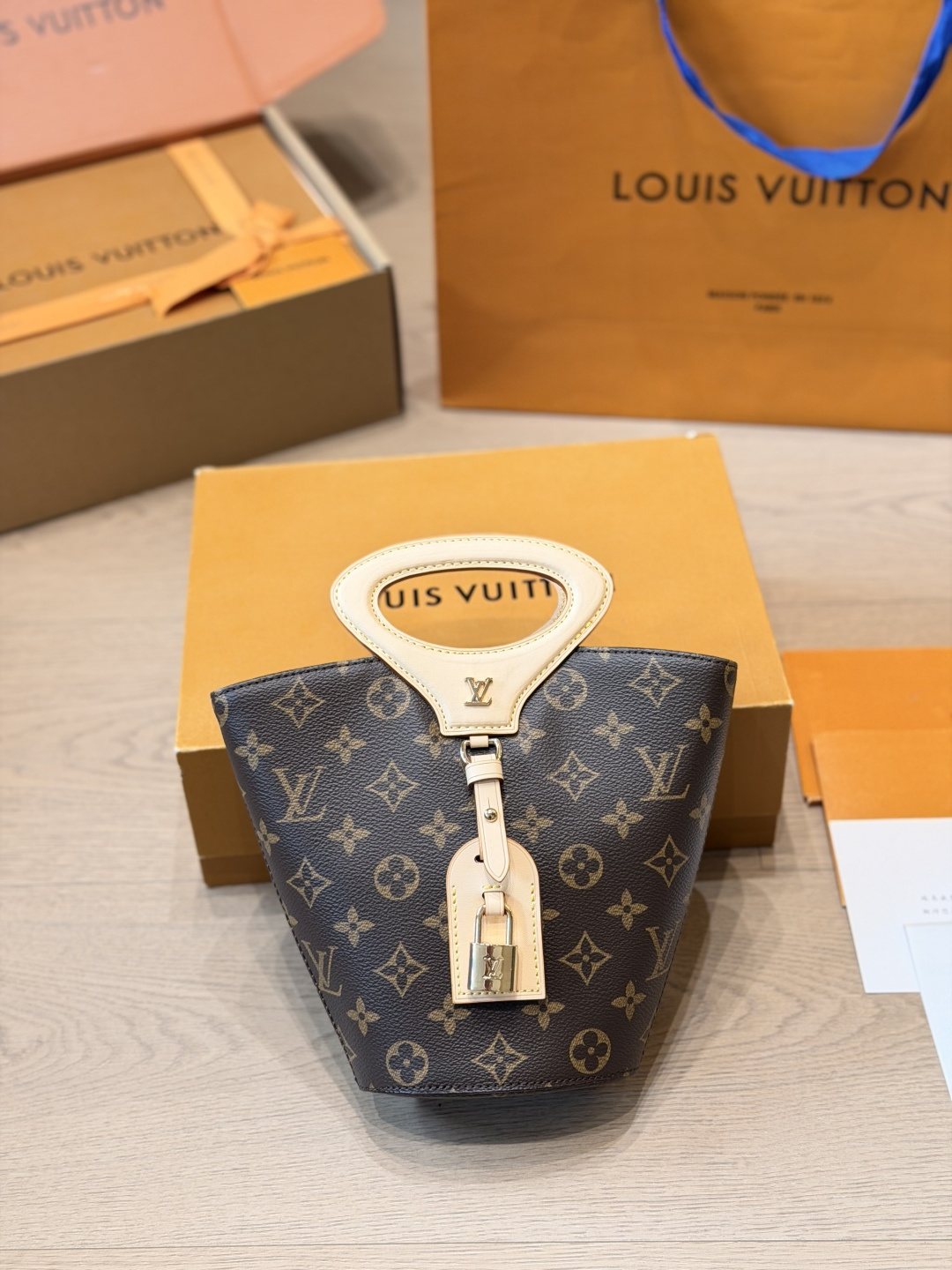 Louis Vuitton Rivage BB Monogram Top-Handle Bag — front