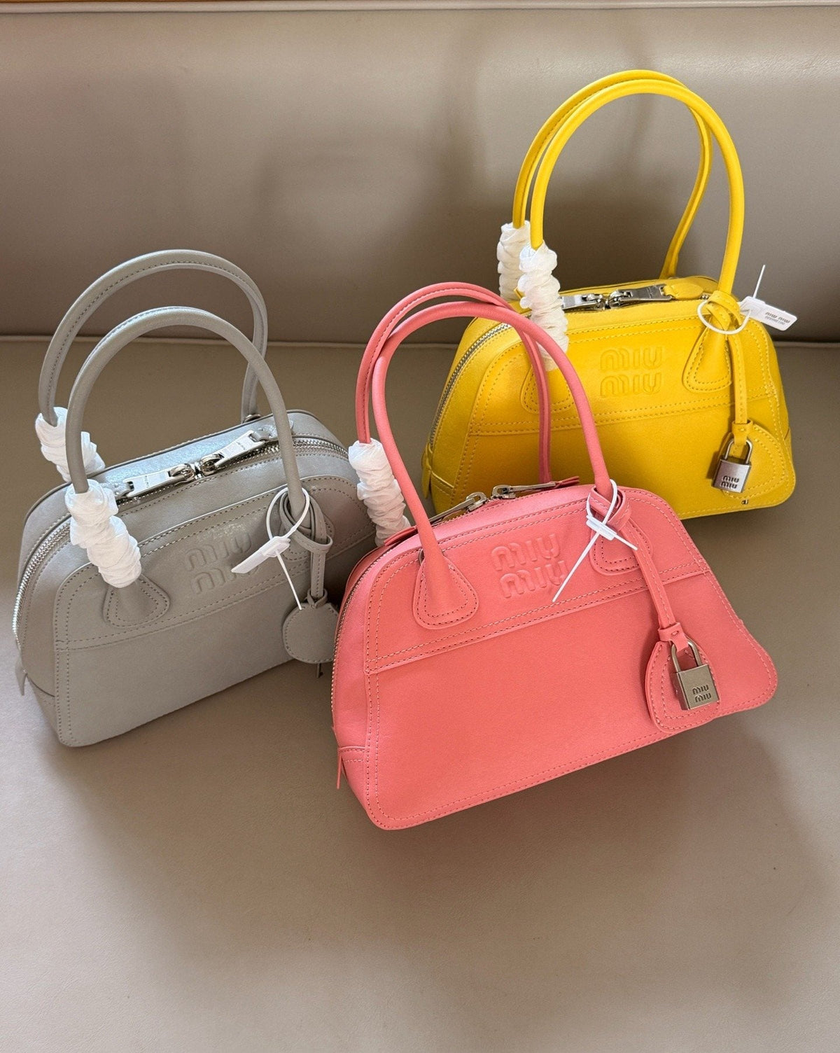 Miu Miu Vivant Zip-Top Bowling Bag — hero