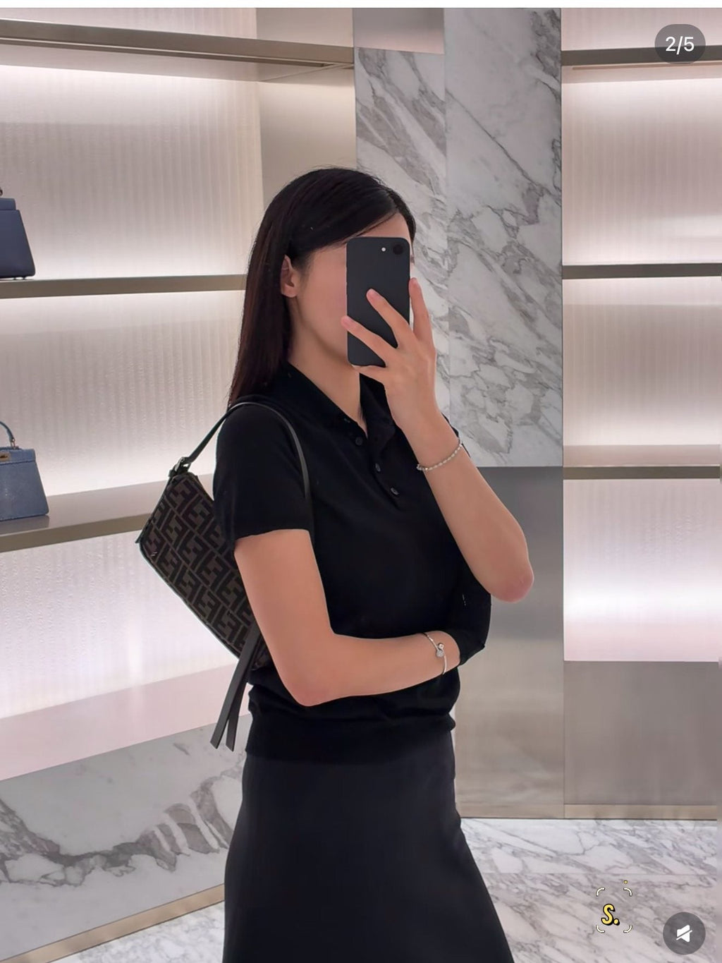 Fendi FF Monogram Zip-Top Shoulder Bag — model