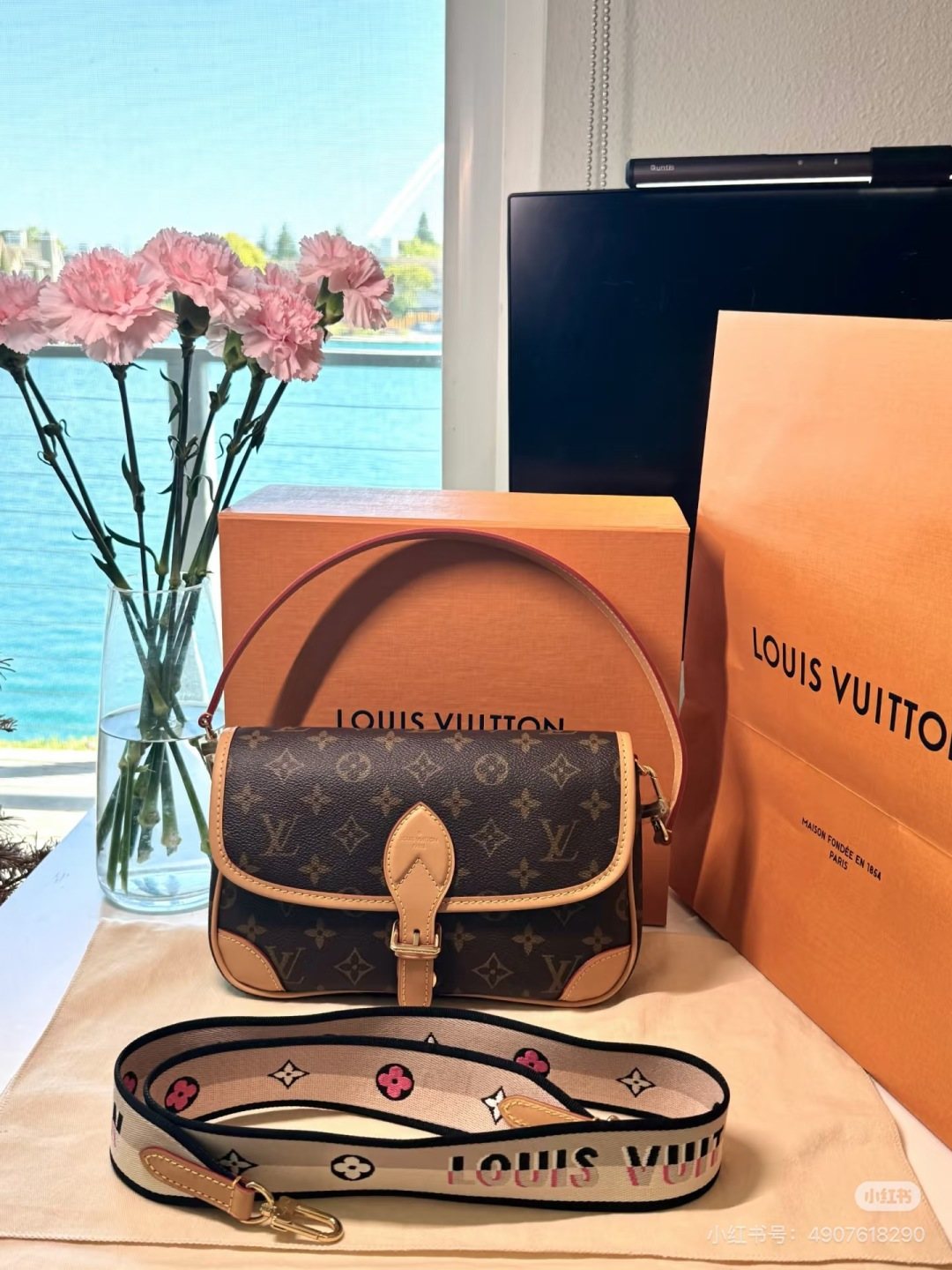 Louis Vuitton Diane Monogram Shoulder Bag — front