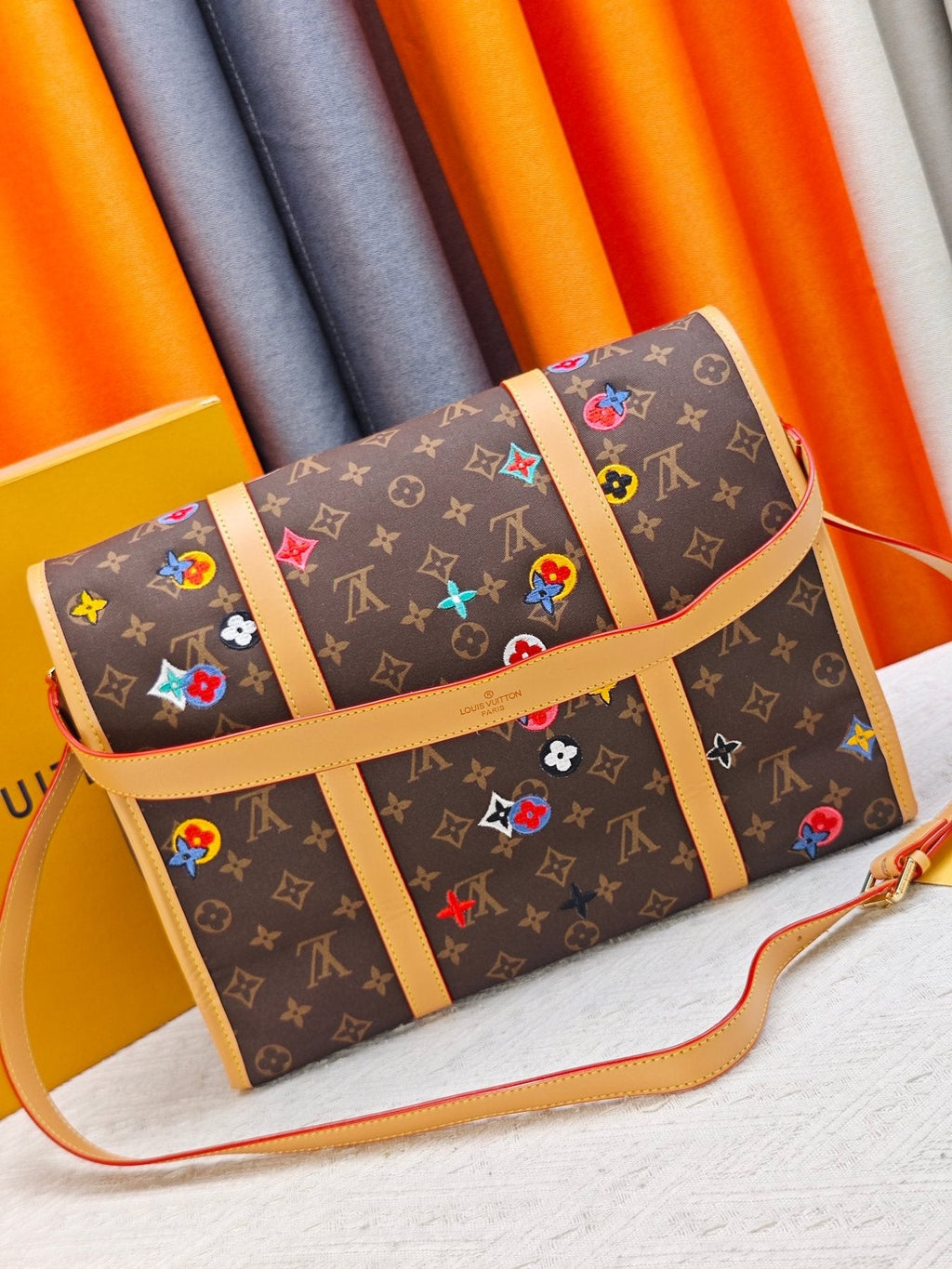Louis Vuitton Jet Lag Monogram Messenger Bag — back