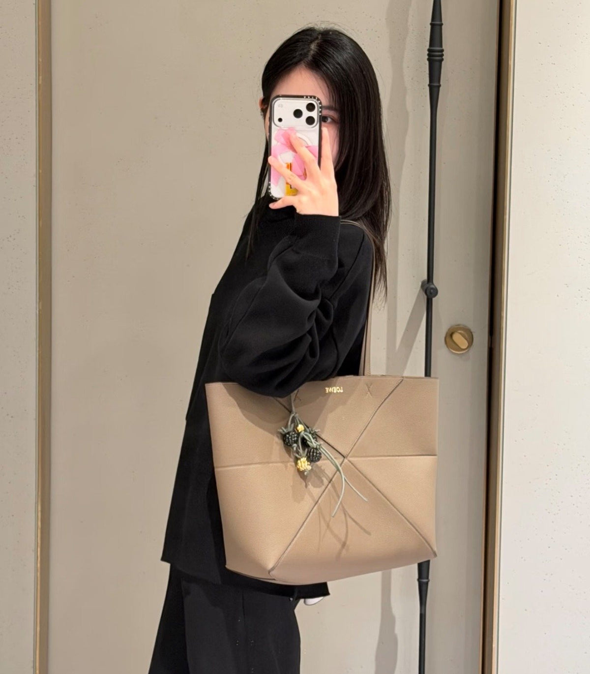 LOEWE Puzzle Folding Tote Bag — model