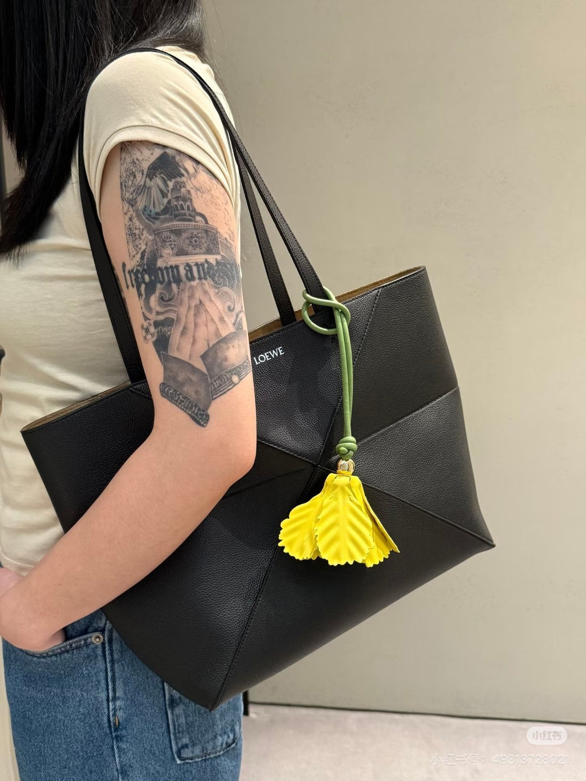 LOEWE Puzzle Folding Tote Bag — model