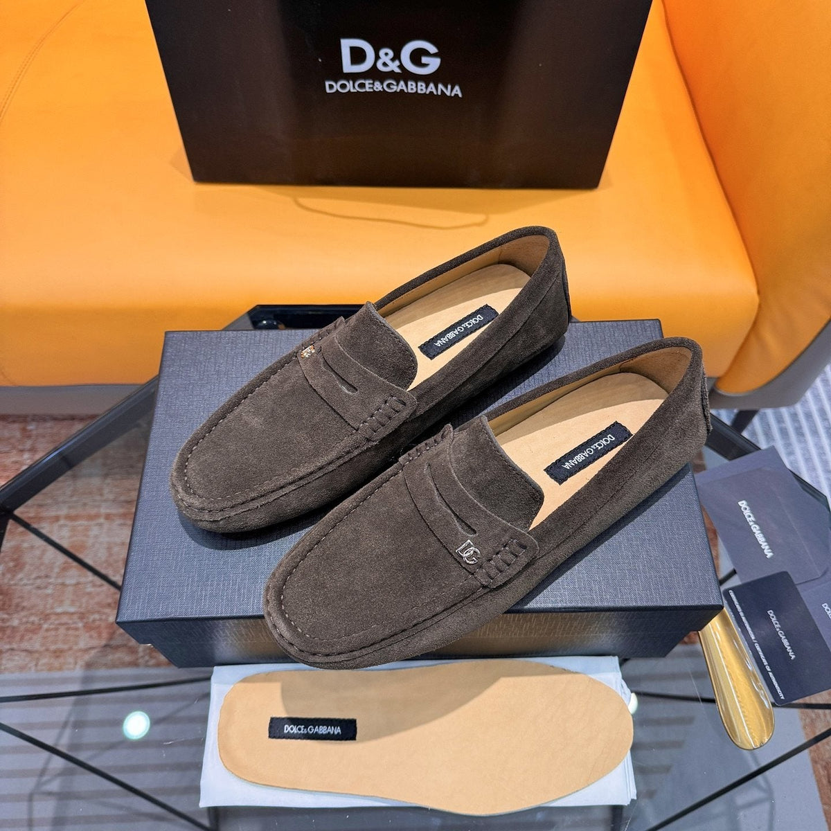 Dolce & Gabbana Moc-Toe Driving Loafers — front