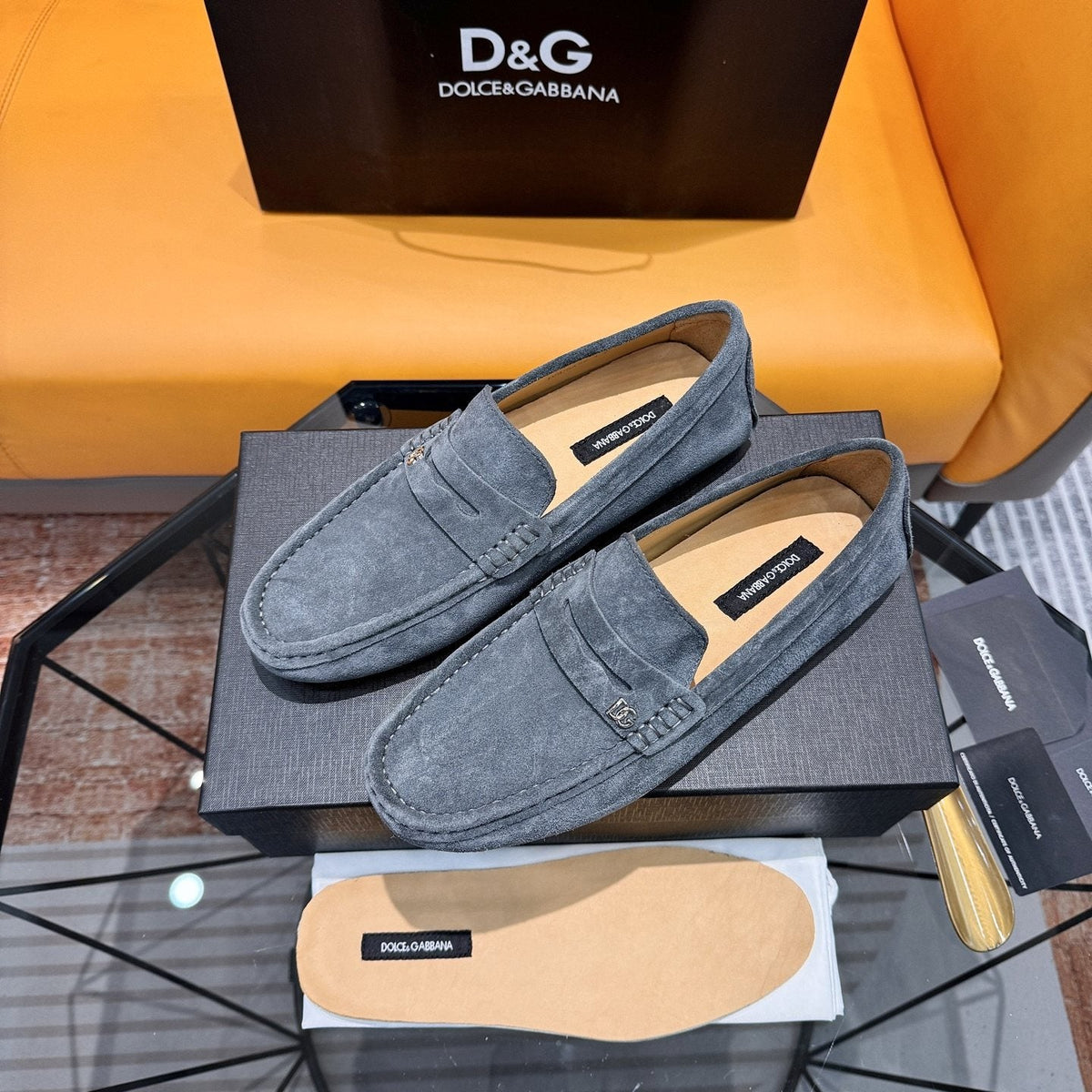Dolce & Gabbana Moc-Toe Driving Loafers — front