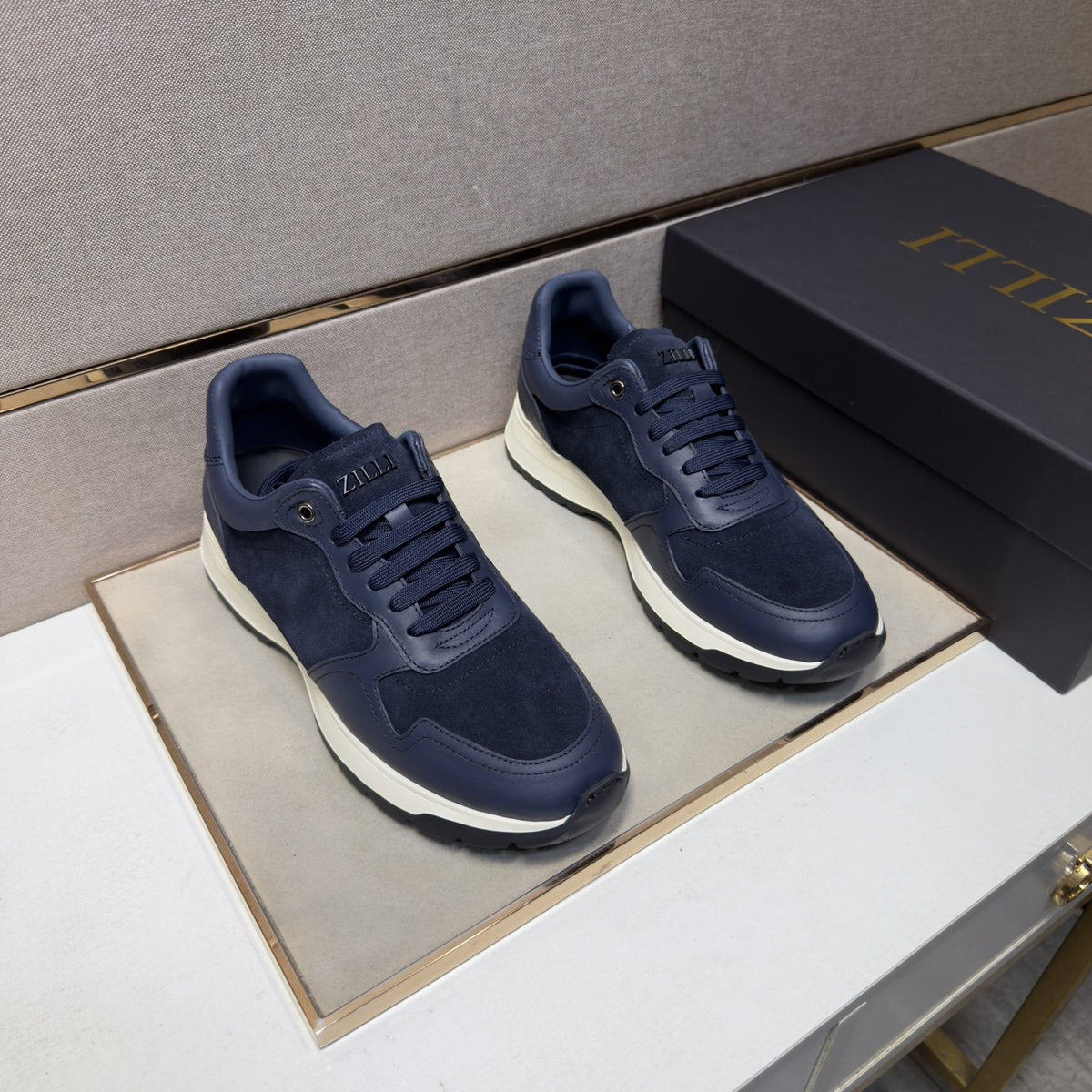 ZILLI Men's Paneled Low-Top Sneakers — front