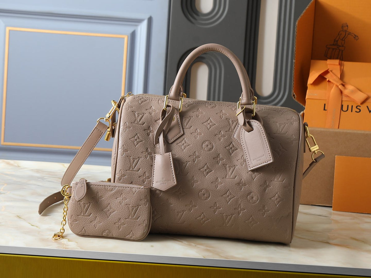 Louis Vuitton Speedy Bandoulière Embossed Monogram Bag — front