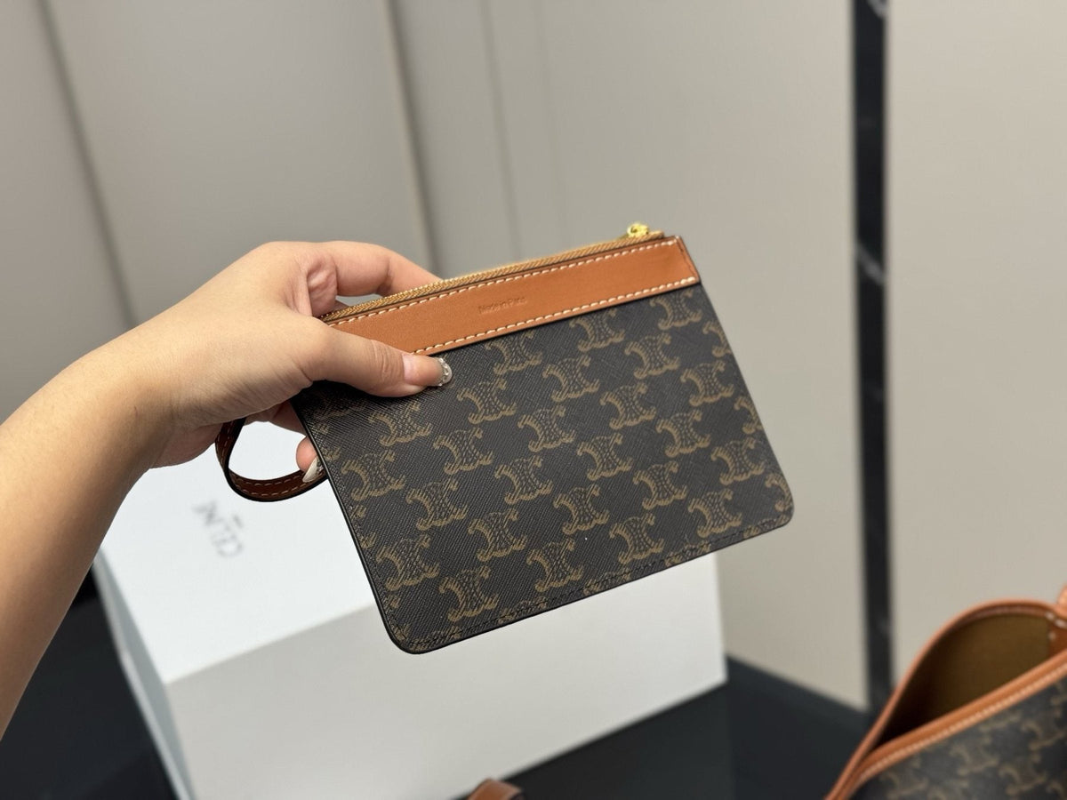 Celine Soft Shopper Monogram Bag with Pouch — detail