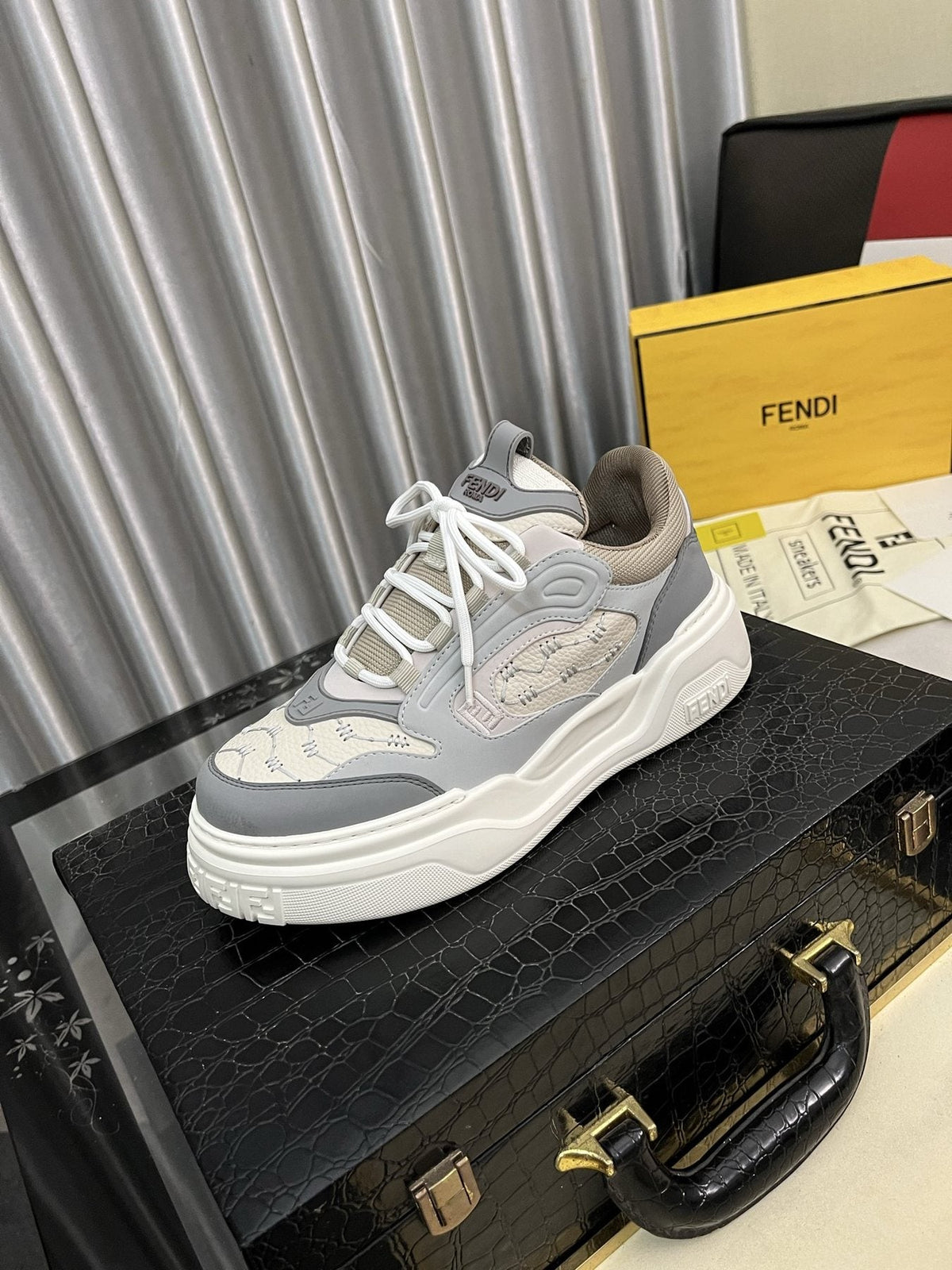 Fendi FD Match Paneled Sneakers — front