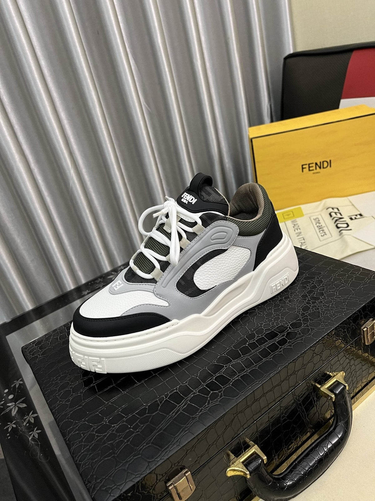 Fendi FD Match Paneled Sneakers — front