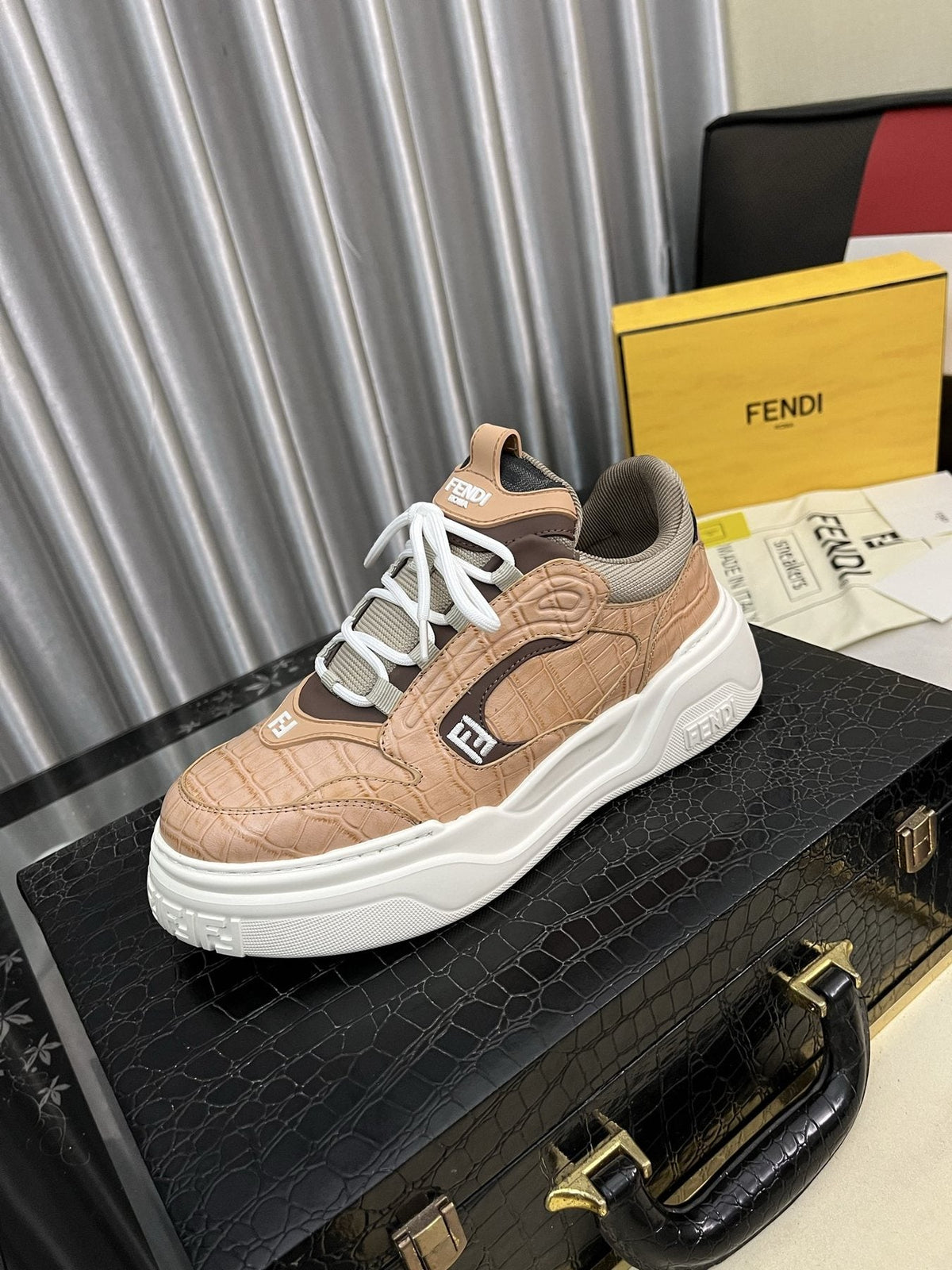 Fendi FD Match Paneled Sneakers — front