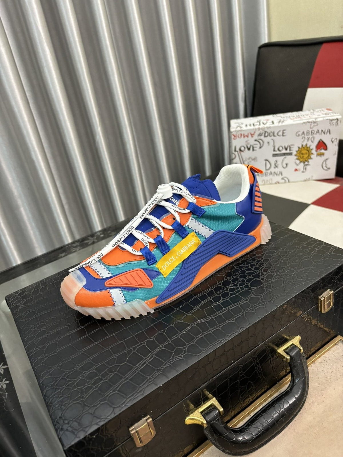 Dolce & Gabbana Colorblock Layered Sneakers — front