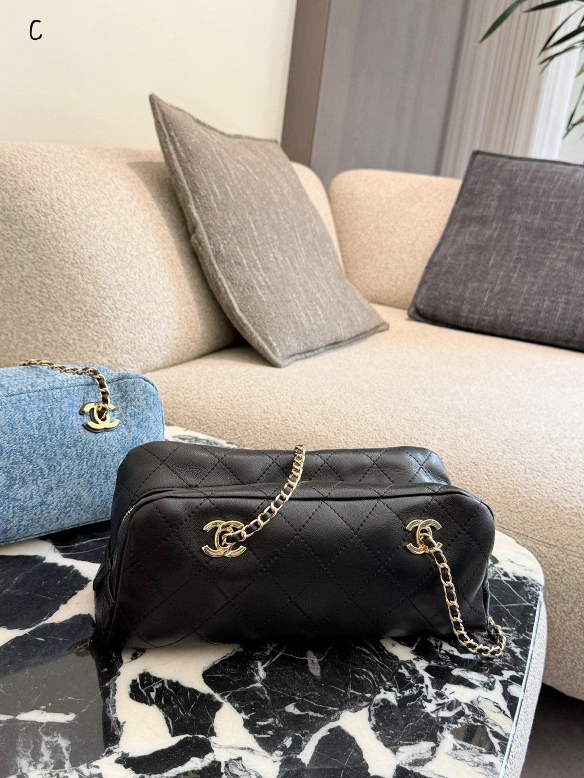 Chanel Rounded Baguette Chain Shoulder Bag — front