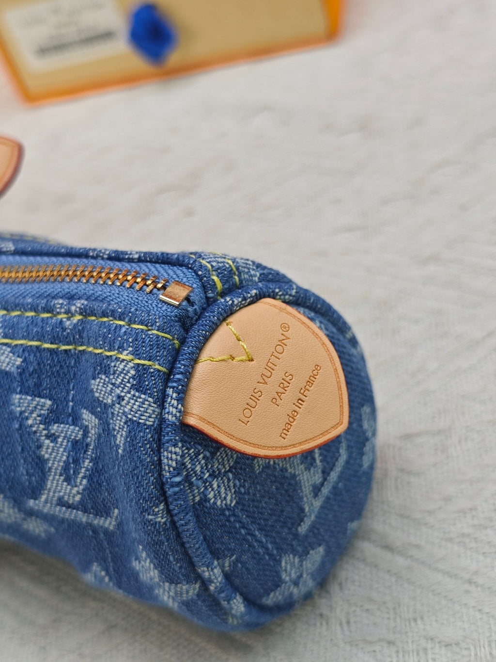 Louis Vuitton Speedy Trousse Monogram Denim Coin Pouch — detail