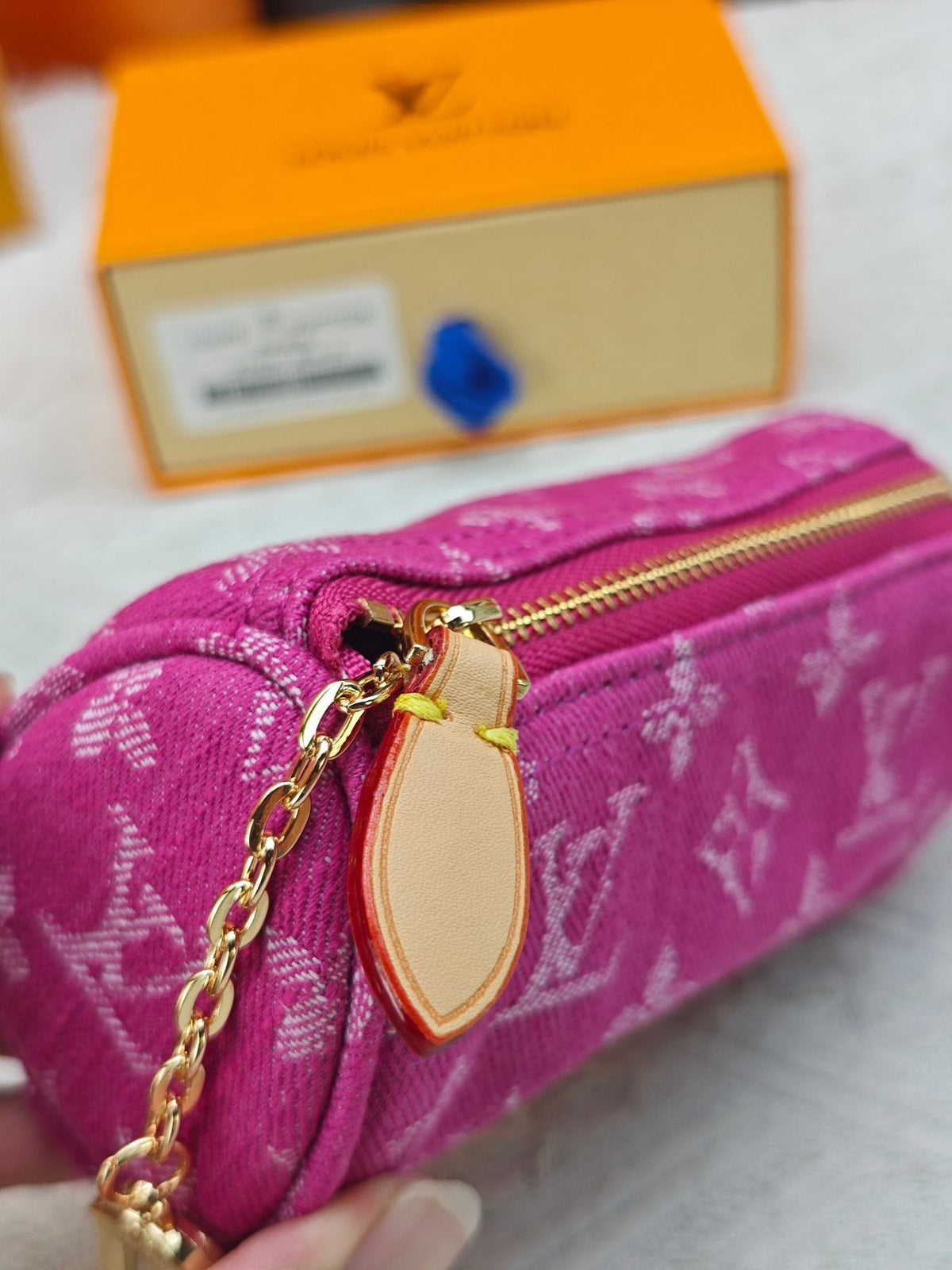 Louis Vuitton Speedy Trousse Monogram Denim Coin Pouch — detail