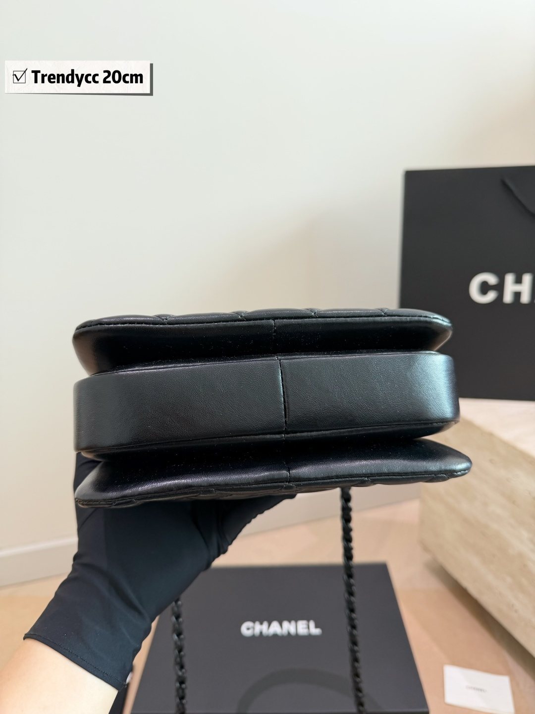 Chanel Trendycc Quilted Top-Handle Bag — detail